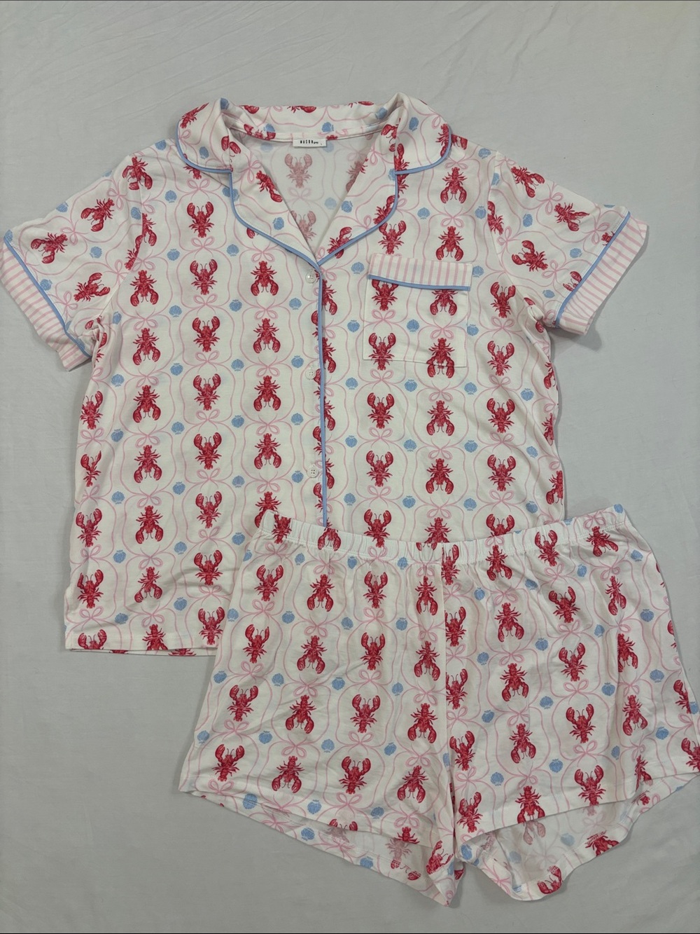 Masongrey Mila Tencel Lycocell Short PJ Set & Ayla Short Robe in Nantucket